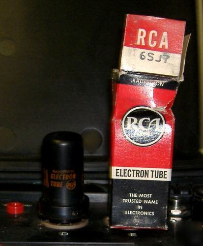 6SJ7 nos / rca vacuum tube - metal case