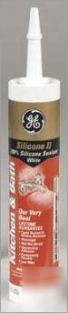 New (6) tubes of ge silicone ii kitchen/ bath sealant 
