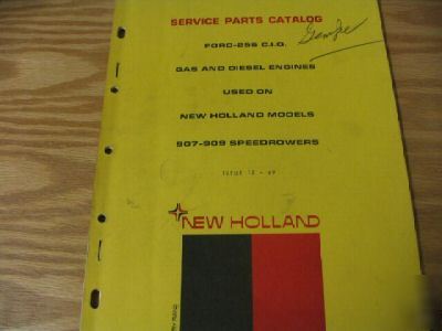 New holland 256 c i d engines parts catalog manual