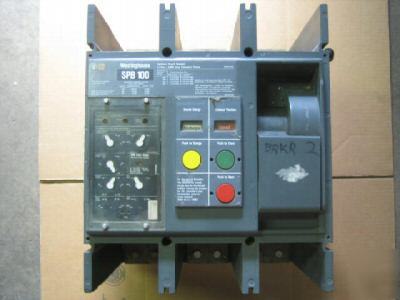 Westinghouse spb 100 pow-r breaker SPB100 2000 amp a