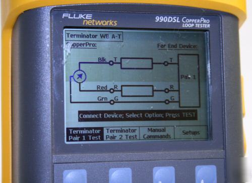  fluke 990 dsl copper pro loop tester wideband tdr