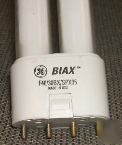 (2) ge biaxial fluorescent F40/30BX/SPX35 4-pin lamps
