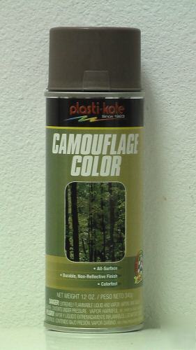 8 cans of plasti-kote camouflage spray paint - brown