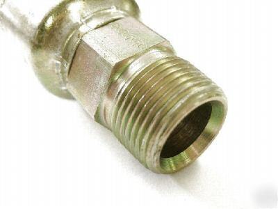 Hydraulic crimp fitting 3/4 inch male pipe for 3/4 hose