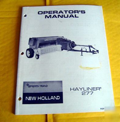 New ford holland hayliner 277 operators manual