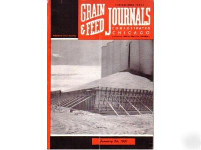 Grain feed journal magazine 1951 poultry toledo board