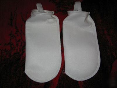 Lot of four (4) 1 & 5 micron polyester filter bags