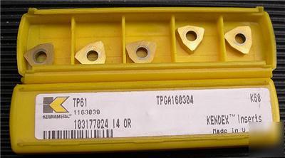 10 kennametal TP61 K68 indexable carbide inserts 
