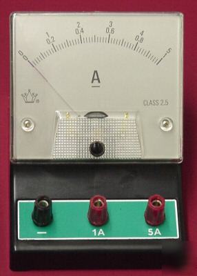Ammeter dc double range ( 0 - 1 a , 0 - 5 a ) - meters