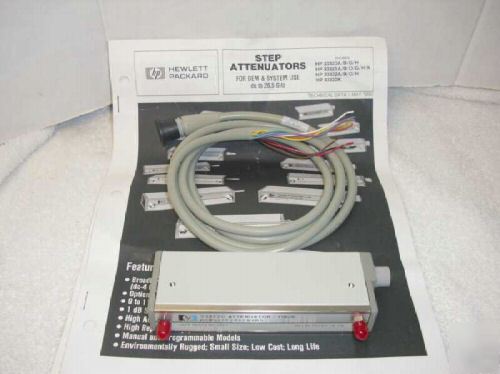 New HP33322G programmable 0-110 db attenuator, , w/cable