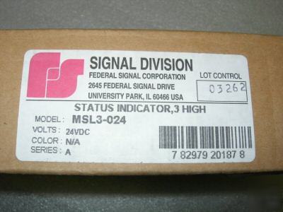New in box federal signal microstat status indicator 