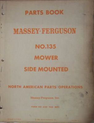 1961 massey ferguson 135 sickle mower parts manual
