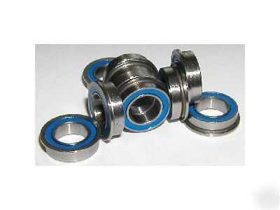10 flanged ball bearings 1/8 x 5/16 bearing rubber seal