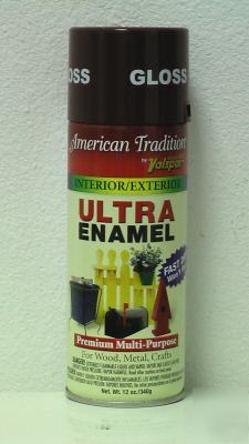 6 cans of american tradition ultra-enamel - burgundy