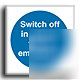 Switch off fire/emer. sign-a.vinyl-100X100MM(ma-101-ab)
