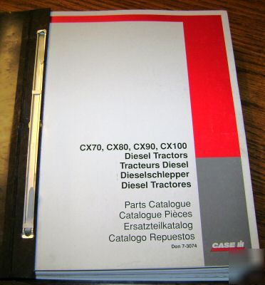 Case ih CX70 CX80 CX90 CX100 tractor parts catalog book
