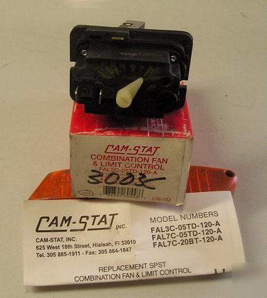 Cam stat FAL3C 05TD 120 a fan and limit control 
