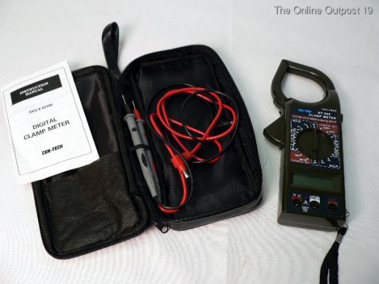 Digital clamp multimeter cen-tech w/carrying case box