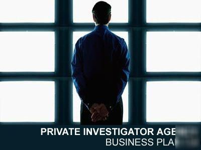 Private investigator company - business plan