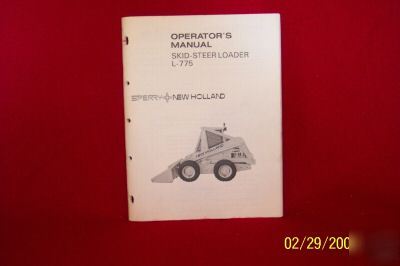 New holland skid steer operators manual l-775