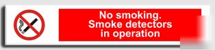 Smoking/detectors sign-a.vinyl-250X50MM(pr-100-aaa)
