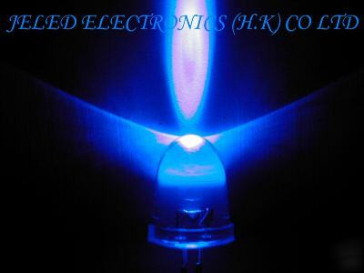 New 100X 10MM super bright blue led lamp 40KMCD f/sh