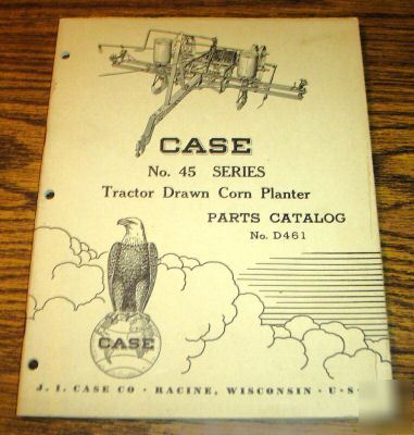 Case 45 drawn corn planter parts catalog manual book