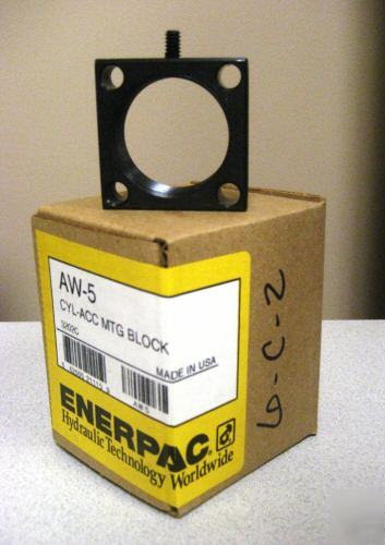 Enerpac hydraulic cylinder mount block accumulator aw-5