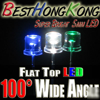 Green led set of 10000 super bright 5MM wide 100 deg f/