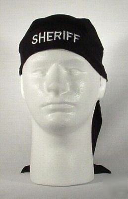 New sheriff motorcycle durags (black) brand 