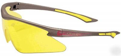 Olympic optical flame glasses-yello lens/olive met. frm