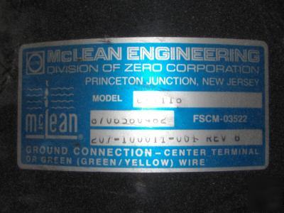 Mclean engineering JF1H025N dual exhaust fan