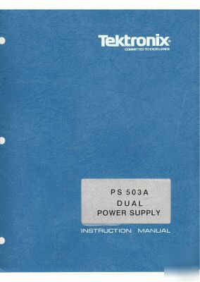 Tek tektronix ps 503A PS503A operation & service manual