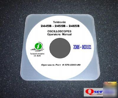 Tektronix tek 2465B operators + gpib manuals cd