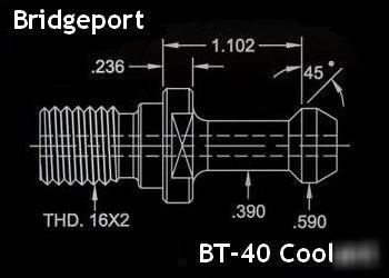 Bridgeport cnc bt-40 coolant retention knobs