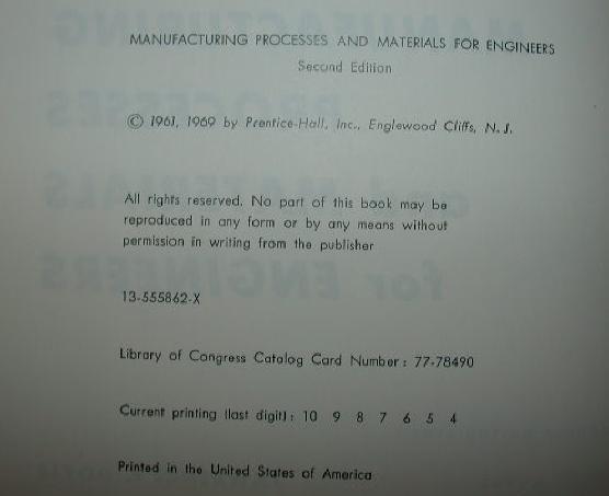 1969 manufacturing process materials engineers 860 pg