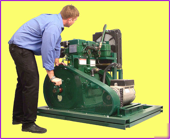 Slow-turning lister type 13,500 watt diesel generator 