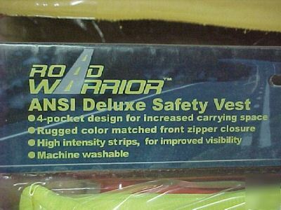 Road warrior ansi deluxe safety vest size xl