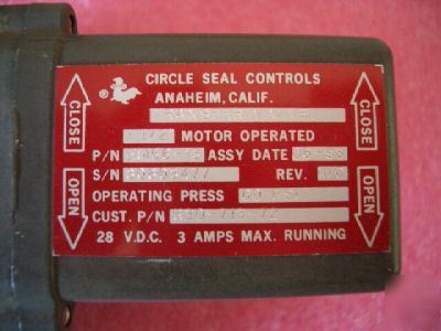 Circle seal control solenoid transfer valve 60 psi exp.