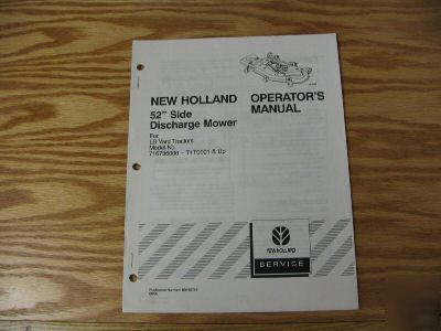 New holland 52 inch mower deck operators manual