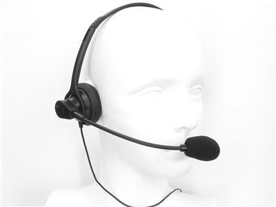Over-head headset w/boom-mic for motorola 2-pin ~ used