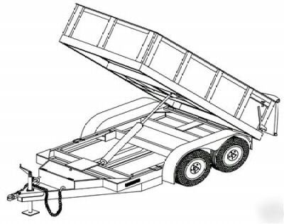 Trailer plans BB10HD 10' hydraulic dump bed plans