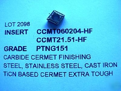 CCMT060204-hf CCMT21.51-hf cermet inserts 