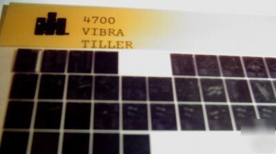 Ih 4700 vibra tiller parts catalog book microfiche