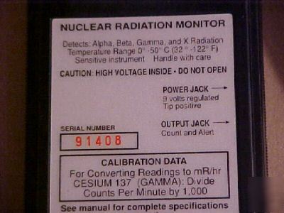 Radalert nuclear radiation monitor