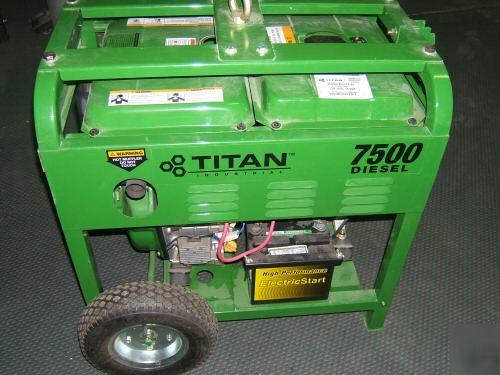New titan #7500 diesel generator &warranty-so in-remote