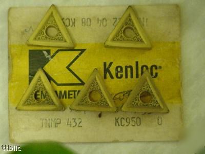 5PC tnmp 432 gr. KC950 kennametal carbide lathe insert