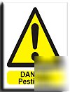 Danger pesticides sign-adh.vinyl-200X250MM(wa-102-ae)