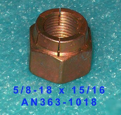 2 hex stop nuts 5/8-18 AN363-1018 cad plated -locking