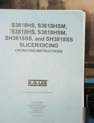 K.o. lee S3818HS slicer/dicing/grinding machine